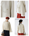 Delicate dandelion embroidered outerwear