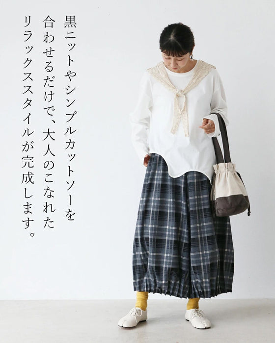 【特別再販9月20日8時販売】ふんわり微起毛生地 贅沢裾タックでたっぷりバルーンパンツ