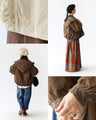 Padded outerwear with floral embroidery and lace