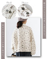 Outerwear surrounded by small flowers