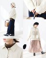 Round apple embroidery padded shirt