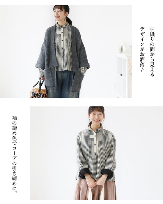 遊び心のあるパッチデザイン シャツ