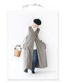 Lightweight, comfortable, loose fit, figure-covering striped jumper skirt
