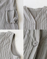 Lightweight, comfortable, loose fit, figure-covering striped jumper skirt