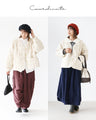 Floral woven padded coat
