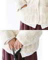 Floral woven padded coat