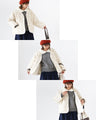 Floral woven padded coat