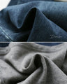 Mixed material denim dress