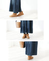 Mixed material denim dress