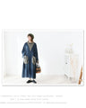 Mixed material denim dress