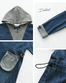 Mixed material denim dress