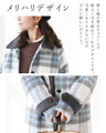 Warm padded checked coat for snowy days
