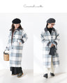 Warm padded checked coat for snowy days