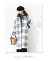 Warm padded checked coat for snowy days