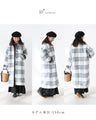 Warm padded checked coat for snowy days