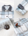 Warm padded checked coat for snowy days