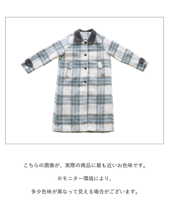 中綿であったか雪の日チェックコート