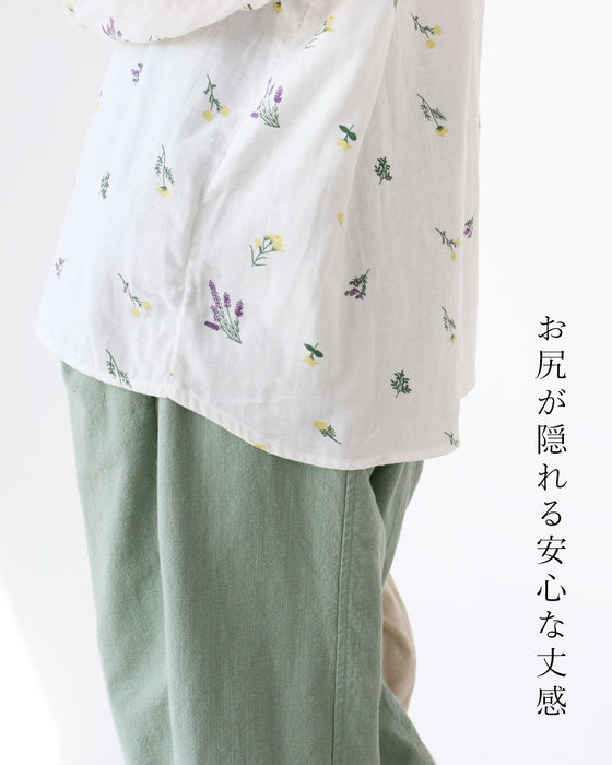花咲くガーゼブラウス