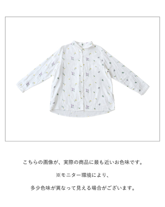 花咲くガーゼブラウス