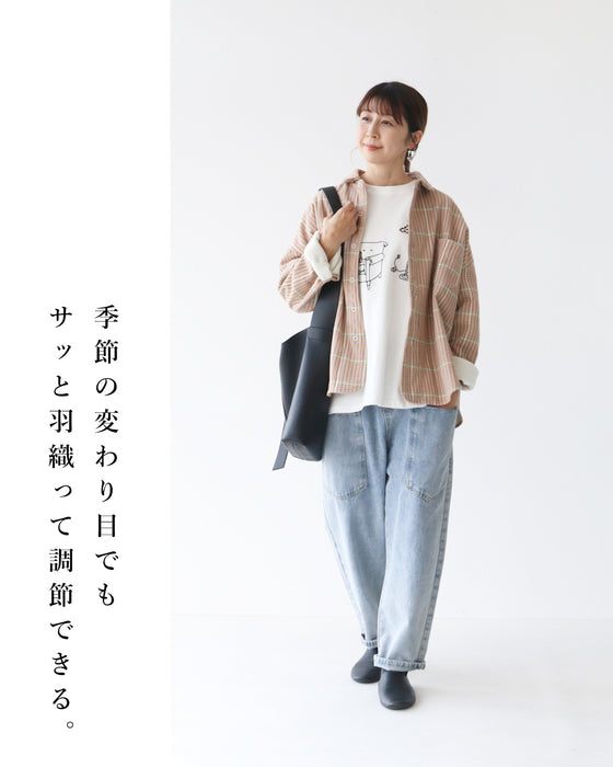 レトロな雰囲気 カラフルチェックトップス