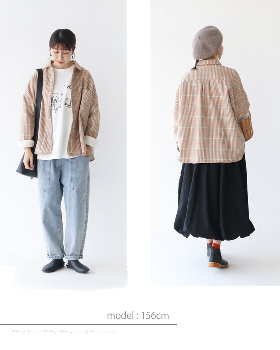 レトロな雰囲気 カラフルチェックトップス