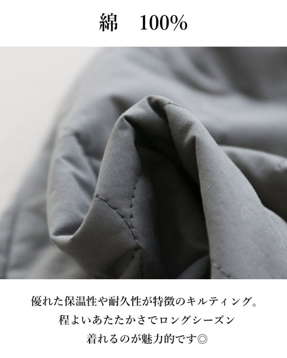 お花模様のキルティング アウター