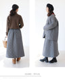 Quilted skirt with floral stitching