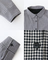 Gingham with hemline that can be worn alone or layered