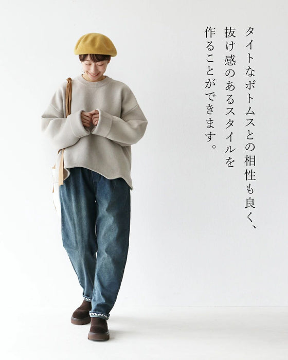 Loosely sewn knit top