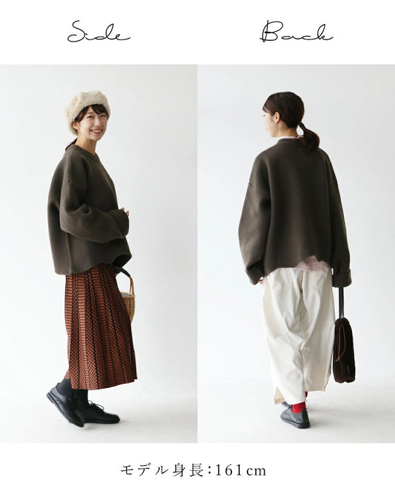 Loosely sewn knit top