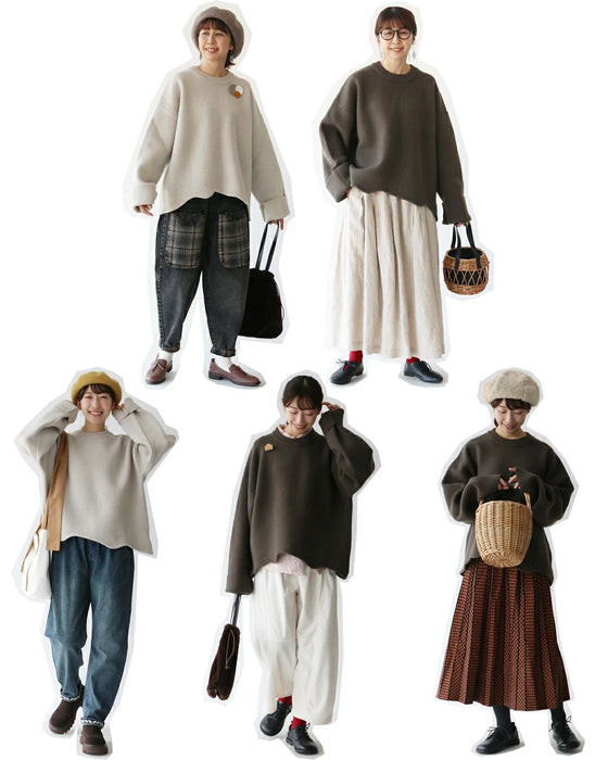 Loosely sewn knit top