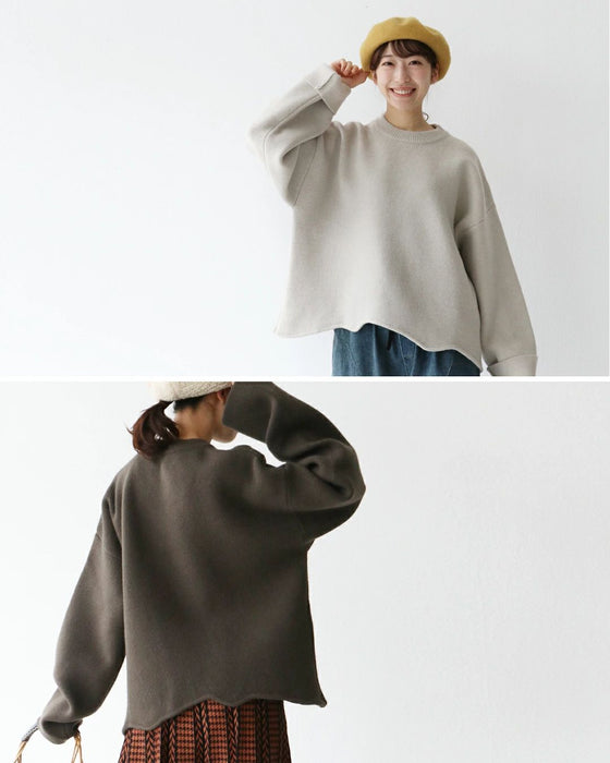 Loosely sewn knit top