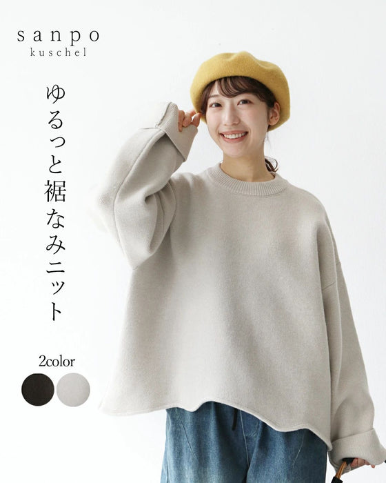 Loosely sewn knit top