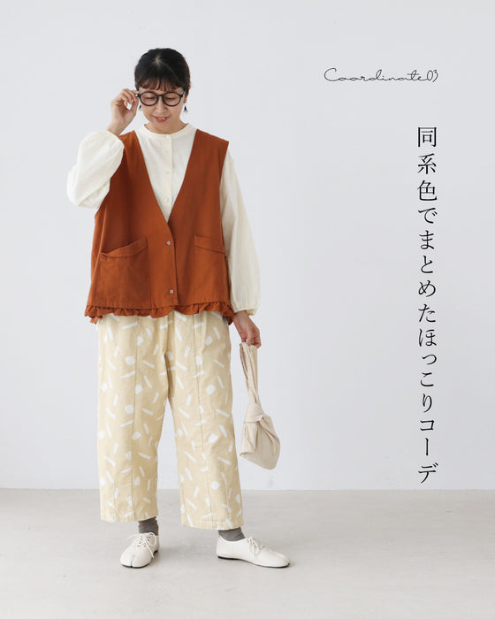 無地に飽きたら。コーデュロイパンツ