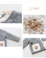 Quilted padding with floral embroidery on pockets Outerwear