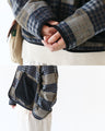Quilted padding with floral embroidery on pockets Outerwear