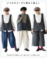 U-neck quilted vest made of warm material