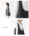 U-neck quilted vest made of warm material