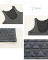 U-neck quilted vest made of warm material