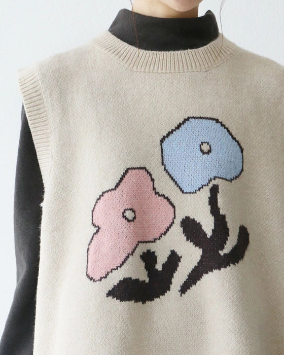 ゆる～いタッチのお花ベスト