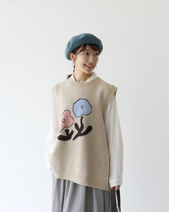 ゆる～いタッチのお花ベスト