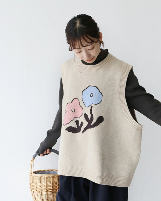 ゆる～いタッチのお花ベスト