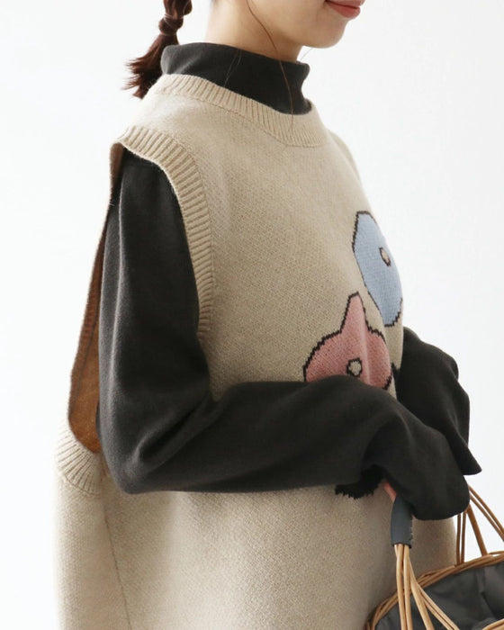 ゆる～いタッチのお花ベスト