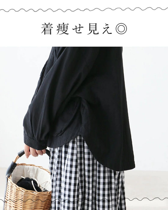 一枚でも日除けにも まるポケWガーゼシャツ