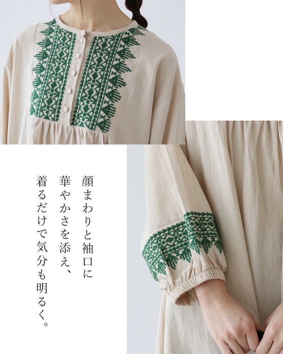 華やぐ刺繍が主役 ワンピース