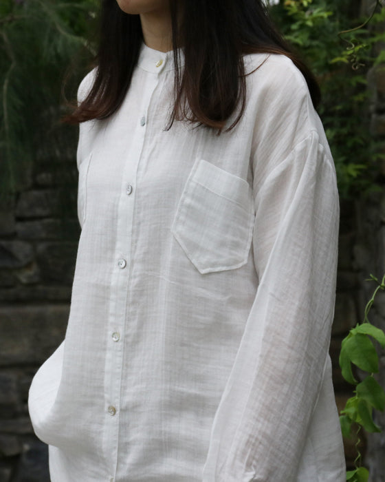 【sanpo Lusso】柔らかな肌触りコットンシャツ