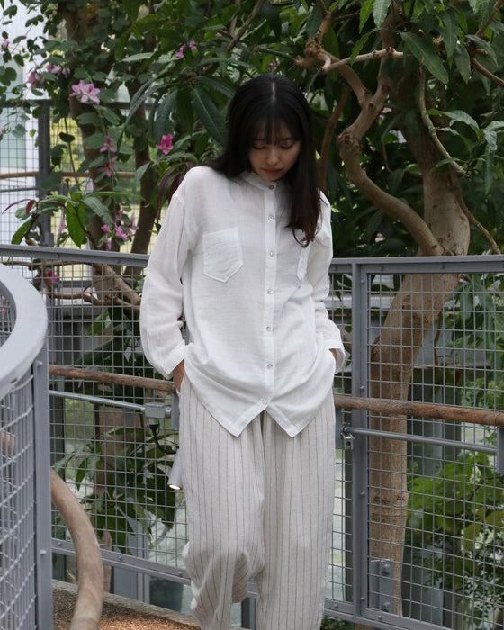 【sanpo Lusso】柔らかな肌触りコットンシャツ