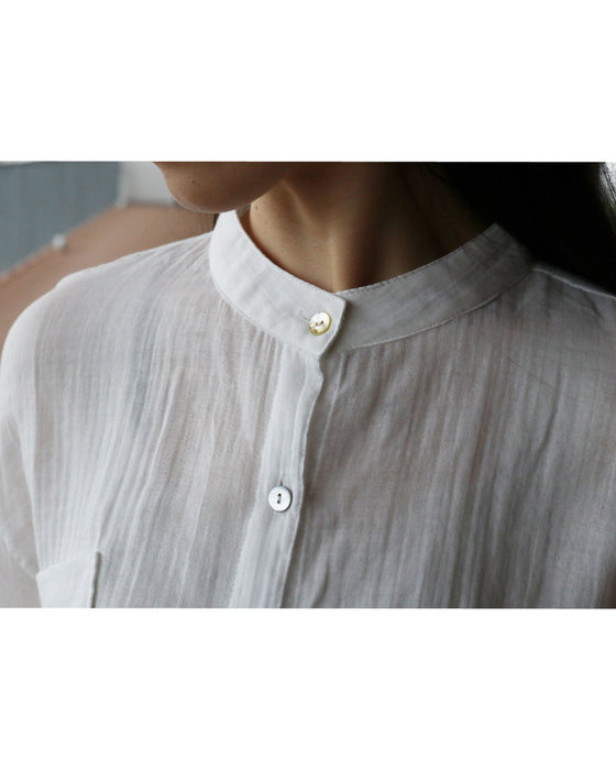 【sanpo Lusso】柔らかな肌触りコットンシャツ