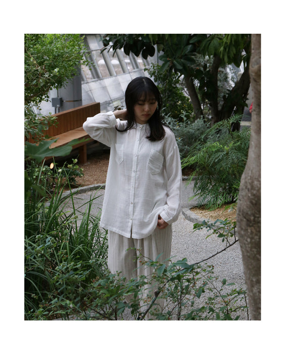 【sanpo Lusso】柔らかな肌触りコットンシャツ