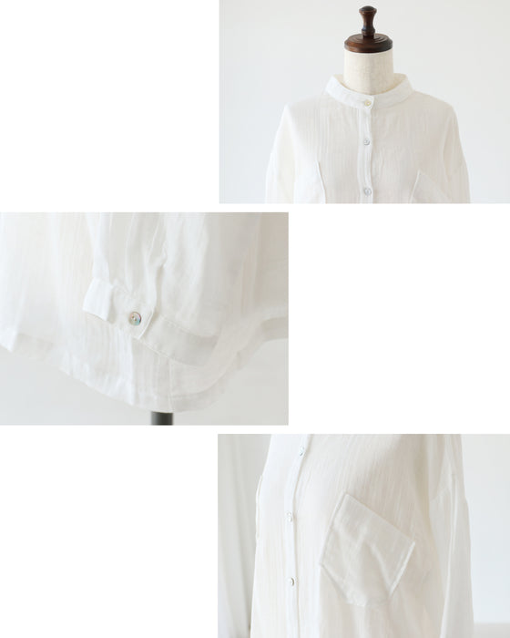 【sanpo Lusso】柔らかな肌触りコットンシャツ